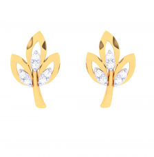 18K leaves shape diamond stud earrings from
Diamond Collection 